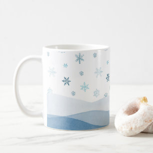 Winterlandschaftstasse Schneeblau Kaffeetasse