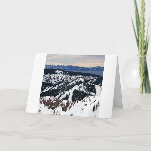 Winterlandspitzen Feiertagskarte (Vorderseite)