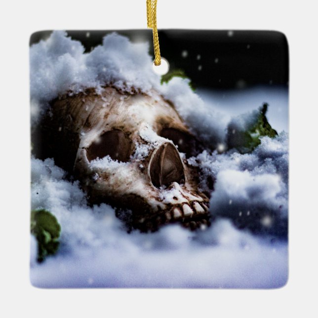 Winterleben IV Keramikornament (Vorderseite)