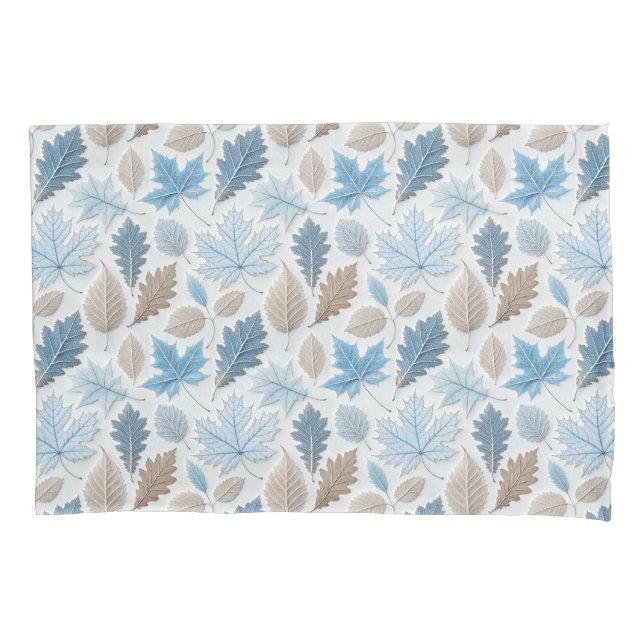 winterliche Blätter in zartem Frost überzogen Kissenbezug (Vorderseite)