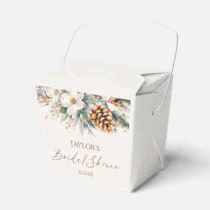 Winterliche Blumen-Kiefer-Braut-Shower Geschenkschachtel