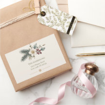 Winterliche botanische Aquarell-Blumenhochzeit