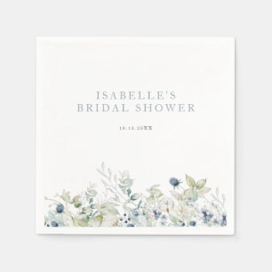 Winterliche botanische Brautparty Serviette