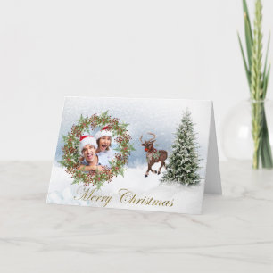 Winterliche Foto-Weihnachtsgrußkarte Feiertagskarte