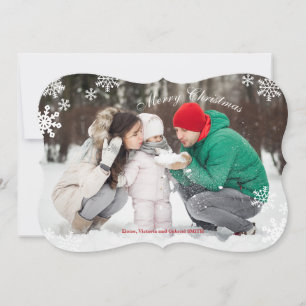 Winterliche Foto-Weihnachtskarte Feiertagskarte