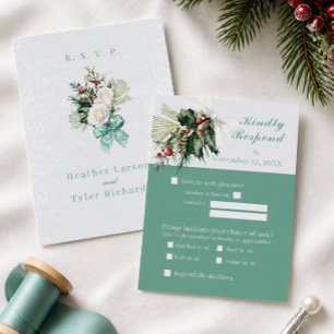 Winterliche Hochzeits-RSVP-Karte RSVP Karte