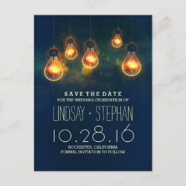 winterliche Lichter träumen romantisch Save the Da Ankündigungspostkarte