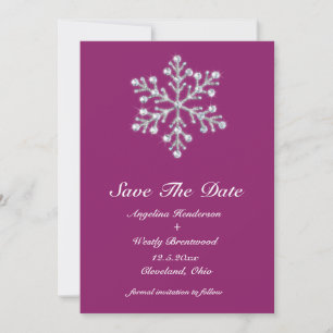 Winterliche Magenta Save the Date