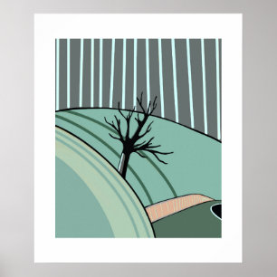 Winterliche Ruhe – Minimalistisches saisonales Pos Poster