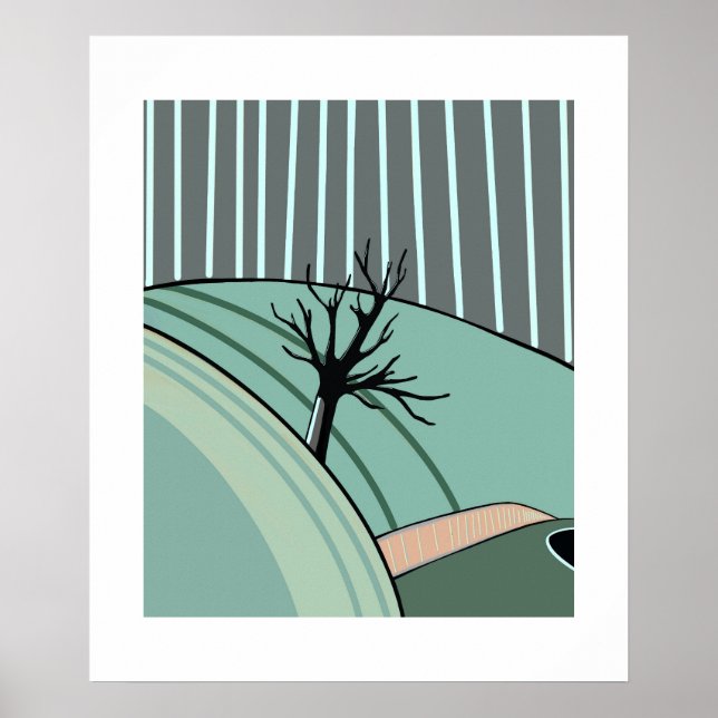 Winterliche Ruhe – Minimalistisches saisonales Pos Poster (Vorne)
