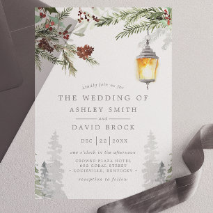 Winterliche Rustikale Kiefern Botanische Laternen 