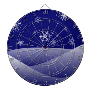 WINTERLICHE SCHNEE-SZENE DARTSCHEIBE