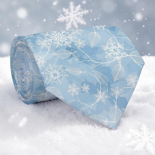 Winterliche Schneeflocken Krawatte