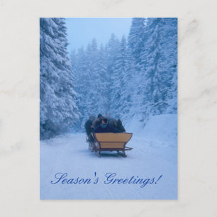 Winterliche Schneesaison Grüße! Feiertagspostkarte