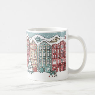 Winterliche Stadtszene Kaffeetasse