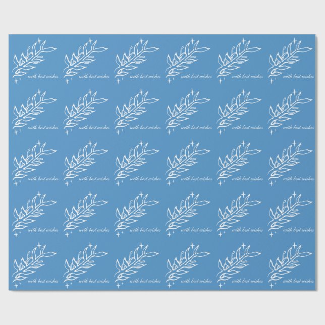 Winterliche Vintage-Botanik. Geschenkpapier (Flach)