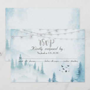 Winterliche Wald-Lichterkette, RSVP Einladung