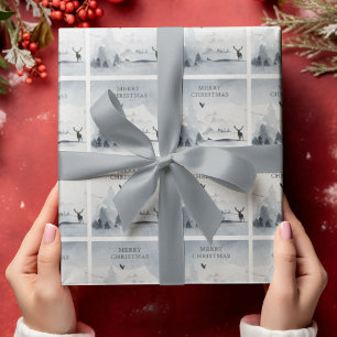 Winterliche Waldlandschaften und Berge Schneeszene Geschenkpapier