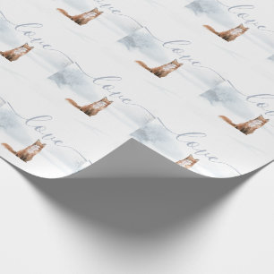 Winterliche Waldszene Fuchs Geschenkpapier