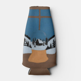 Winterlicher Flaschenkühler Schneekugel