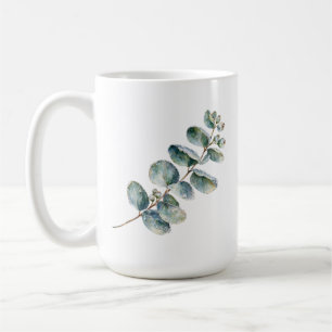 Winterlicher gefrorener Eukalyptus Kaffeetasse