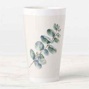 Winterlicher gefrorener Eukalyptus Milchtasse