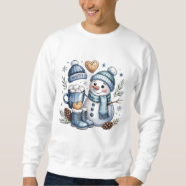 Winterlicher gemütlicher Schneemann Sweatshirt