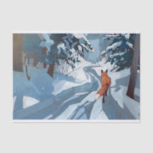 Winterlicher Heimweg, einsamer Fuchs im Schnee