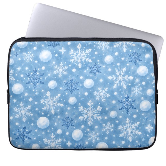 Winterlicher Schnee Laptopschutzhülle (Vorderseite)