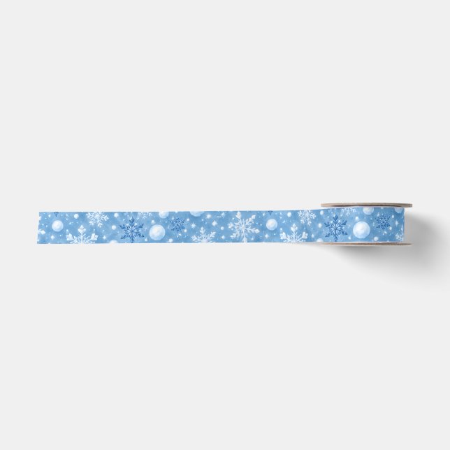 Winterlicher Schnee Satinband (Vorderseite)