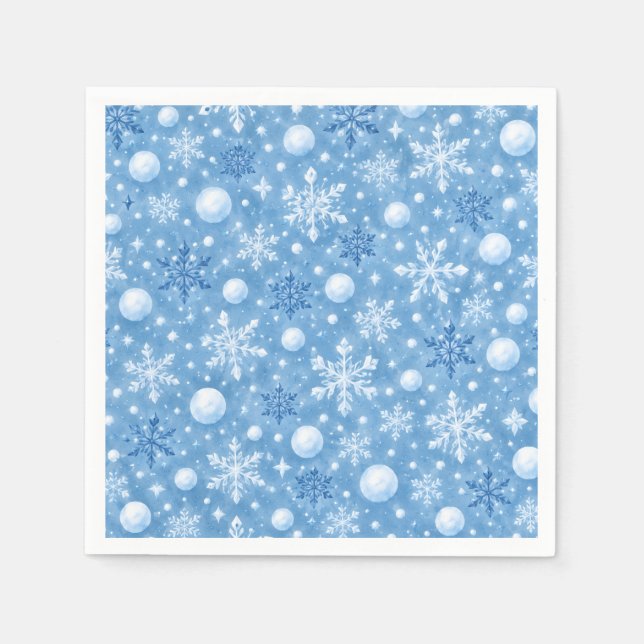 Winterlicher Schnee Serviette (Vorderseite)