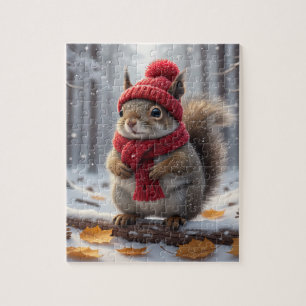 Winterliches Eichhörnchen-Puzzle Puzzle