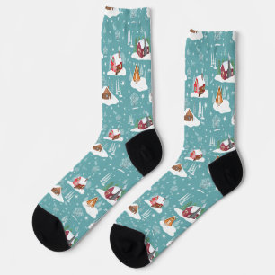 Winterliches gemütliches Cabinen-Muster Socken