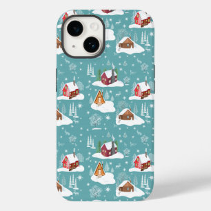 Winterliches gemütliches Kabinenmuster Case-Mate iPhone 14 Hülle