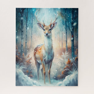 Winterliches Hirschrätsel Puzzle