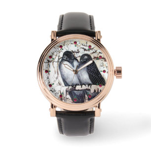 WINTERLIEBE VÖGEL IM SCHNEE ARMBANDUHR