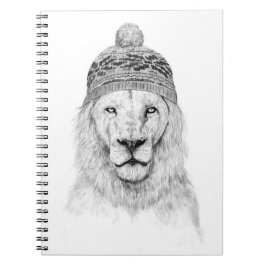 Winterlion (bw. notizblock