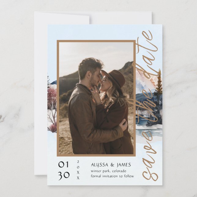 Winterlodge im Alpenraum Erlebnis Gestern Einladung (Rückseite)