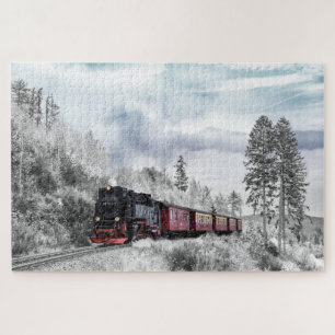 Winterlokomotive Puzzle