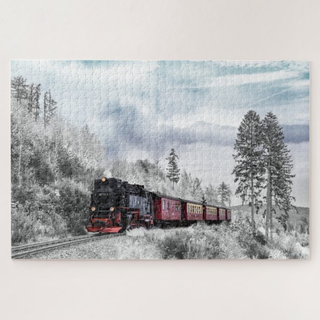 Winterlokomotive Puzzle (Horizontal)