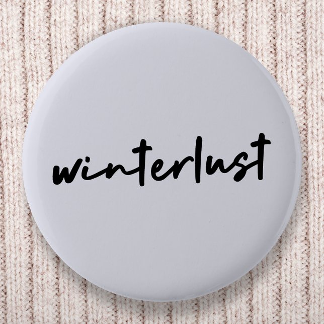 Winterlust | Winter Modernes Minimalistisches Weih Button (Von Creator hochgeladen)