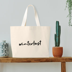 Winterlust Winter Modernes Minimalistisches Weih Jumbo Stoffbeutel