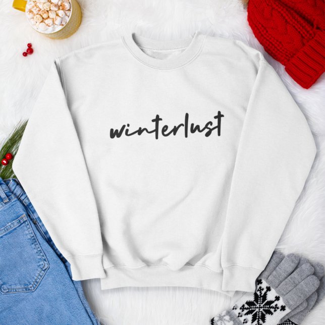 Winterlust | Winter Modernes Minimalistisches Weih Sweatshirt (Von Creator hochgeladen)