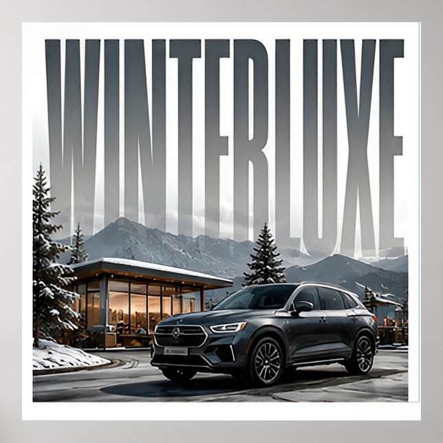 Winterluxe Luxus-Alpin-Editorial Poster (Vorne)