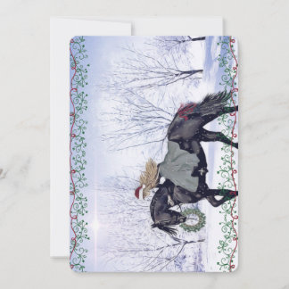 Wintermädchen auf Weihnachtskarte