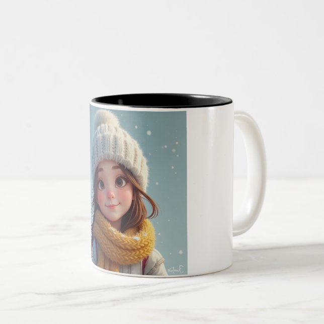 Wintermädchen Tasse (VorderseiteRechts)