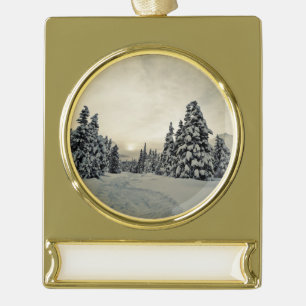 Wintermagie Banner-Ornament Gold