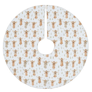 Wintermärchen neutrale Farben Baumrock Polyester Weihnachtsbaumdecke