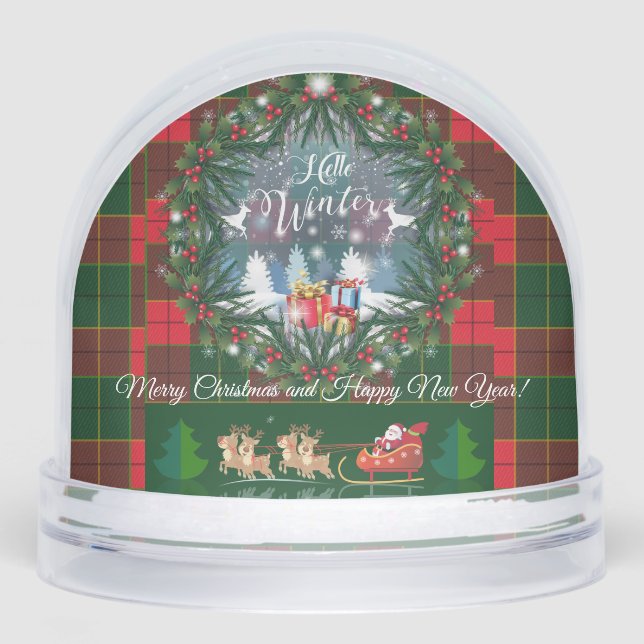 Wintermärchen Tale Santa Fantasy Schneewald Schneekugeln (Vorderseite)