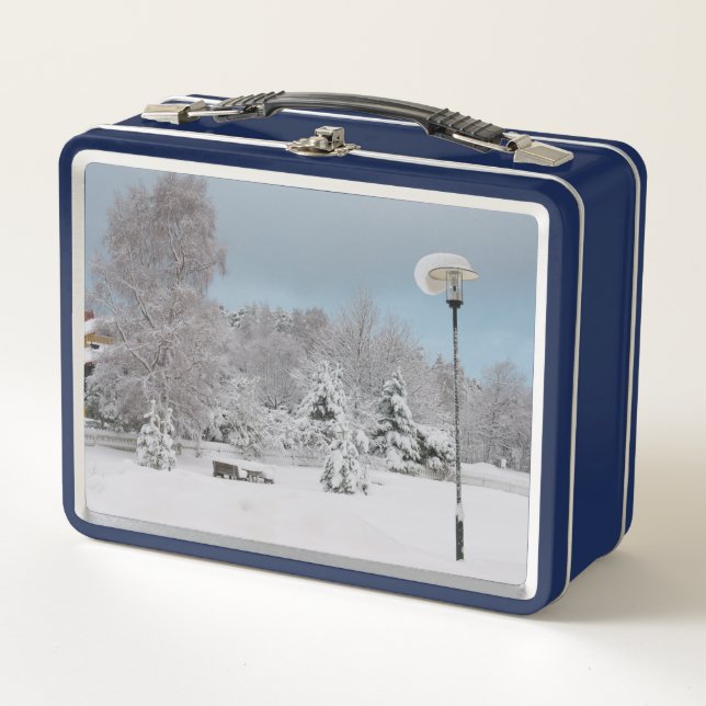 Wintermärchenland Metall Lunch Box (Vorderseite)